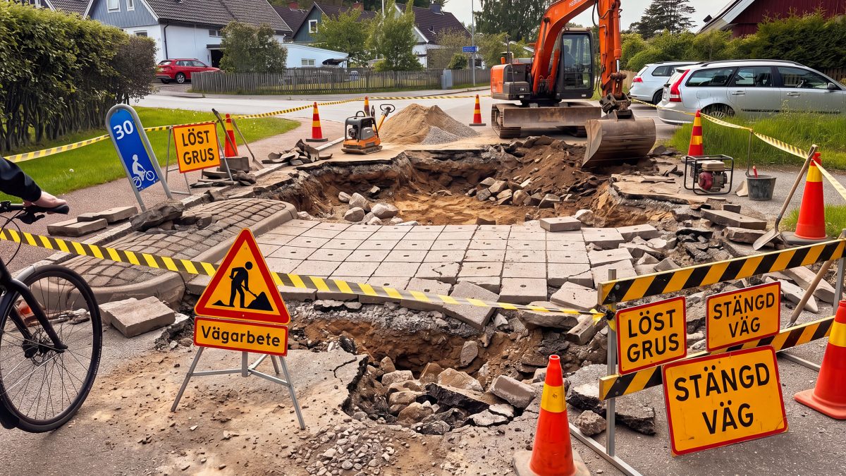 Vägarbeten på Skalbacksvägen och Asplyckevägen